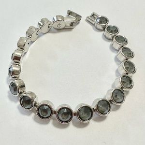 Touchstone crystal ice bracelet. Rhodium plating